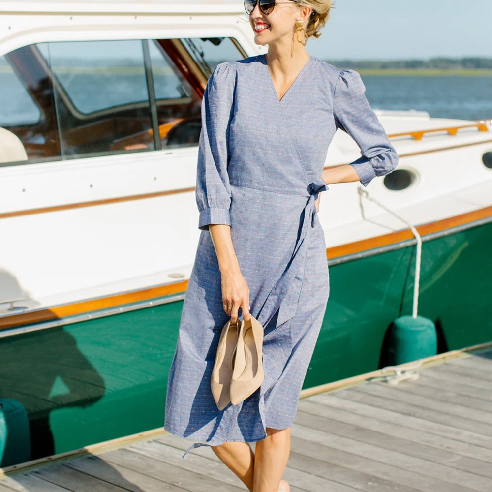 Draper James Blue Dress Size 8